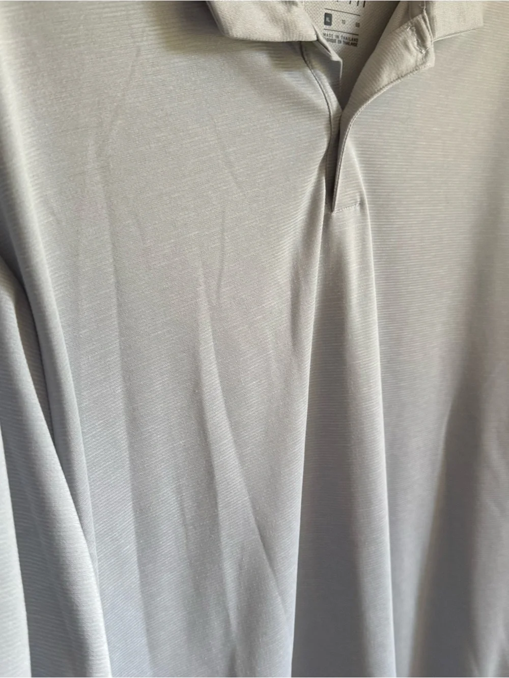 Mens XL Light Gray Nike Dri Fit Athletic Breathable Golf Sporty Lightweight Polo